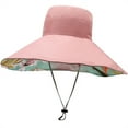 thumbnail image 3 of HAIJIE beach hats for men Super Wide Brim Sun Hat For Women Packable Reversible Double Side Wear Hats Summer Beach Bucket Cap Hat Luggage Strap Hats for Large Heads Women Women Hats Fashion Boring Ha, 3 of 8