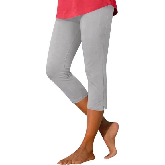 qelini Yoga Capris Pants for Women Plus Size Spring Leggings Elastic Waist Print Ankle Pants Daily Wear