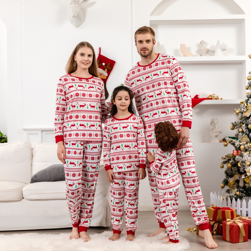 Miyanuby Christmas Pajama Set Family Holiday Pajamas Two Piece ...