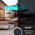 thumbnail image 4 of Outsunny 10ft Outdoor Cantilever Umbrella with Solar Lights Turquoise, 4 of 10