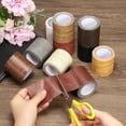 thumbnail image 5 of Leather Repair Tape 2.2"X15', 3 Pack Self Adhesive Realistic Leather Textured Patch, Dark Brown, 5 of 5