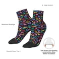 thumbnail image 4 of Uemuo Colorful Excavator Printed Crew Socks, Moisture-Wicking Socks, Athletic Socks for Men Breathable Cushion Socks Casual Sport Socks for Running Traveling, 4 of 6