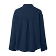 thumbnail image 7 of Ltctricy Unisex Kids Button Down Shirts Collared Dressy Blouses Toddler Long Sleeve Tops for Boys and Girls(Navy,5-6 Years), 7 of 7