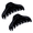 Black, variant on Parcelona France Skinny Boss Hair Claw 2 1/4" Small Jaw Hair Clips for Women (Black)