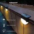thumbnail image 3 of 2 Pack Solar Deck Lights, Waterproof Solar Step Light, Auto On/Off Outdoor Solar Fence Lights for Patio, Yard, Steps, Fence, Pathway(Warm White), 3 of 7