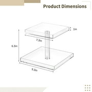 2-Tier Acrylic Perfume Display Organizer - Clear Vanity Storage Shelf | Space-Saving Fragrance Display Shelf, Makeup Holder Stand for Cosmetics, Bathroom Countertop Toilet Shelf