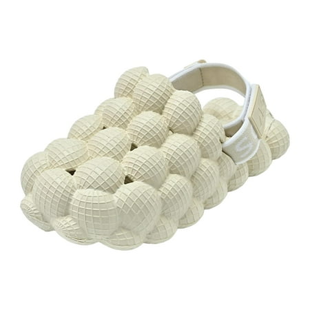 

bubble slipper Sandals Non Slip Funny Lychee Shoes Slides SPA Slippers for Outdoor Creamy Apricot 27-28