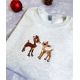 thumbnail image 2 of Reindeer Couple Christmas Embroidered Sweatshirt, 2 of 4