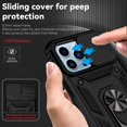 thumbnail image 3 of iPhone 11 Pro Max Case,Dteck Shockproof Rubber Rugged Case Hybrid Hard Ring Holder Kickstand Slide Camera Lens Protector Cover for Apple iPhone 11 Pro Max,Black, 3 of 8