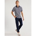 thumbnail image 2 of Free Assembly Men's Oxford Pique Zip Polo Shirt with Short Sleeves, Sizes S-3XL, 2 of 6