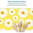 thumbnail image 3 of Yellow Daisy -Mouse Pad, Big Desk Mat, Extended Gaming Mouse Pad, Mouse Mat with Non-Slip Rubber Base ＆ Stitched, 31.5 X 11.8 in Large Desk Pad for Keyboard, Mouse, Home and Office, 3 of 5