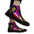 thumbnail image 6 of Coolcustomize Men's Graffiti High-Top Sneakers - Street Art Design, Urban Hip-Hop Casual Shoes, Black with Colorful Abstract Artwork, Lace-Up, All-Season Comfort, PLUS SIZE Casual Boots, 6 of 11