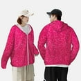 thumbnail image 4 of Vsdgher Sweat à Capuche Imprimé Pailleté Rose Rouge pour Hommes Femmes, Manches Longues Protection Solaire Pêche Course Natation-3TG, 4 of 7