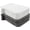 White + Gray, variant on 10 Pack Microfiber Body Wash Mitts, Soft Face Mitten, Bath Spa Cloth, Reusable Makeup Remover Mitt Gloves, European Style Wash Cloth, 6×8 inch, White and Grey