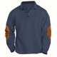 thumbnail image 2 of Blusa y camisa de manga larga con cuello vuelto para hombre, estilo casual, para deportes al aire libre, color liso, blusa de manga larga con cuello vuelto, camisetas de poliéster para hombre, 2 of 7