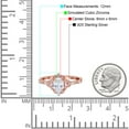 thumbnail image 4 of Rose Tone, Simulated Cubic Zirconia Size-5 Oval Art Deco Wedding Engagement Ring Accent Vintage 925 Sterling Silver, 4 of 7