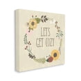 thumbnail image 3 of Stupell Industries Let's Get Cozy Floral Wreath Graphic Art Gallery Wrapped Canvas Print Wall Art, Design by Laura Marshall, 3 of 7