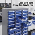 thumbnail image 4 of Blue ABS Plastic Drawers Bolt Bin, Classified Small Item Storage Cabinet, 40 Grid Parts Organizer Cabinet with Finger-Grip Pulls for Household Garage Craft Areas, 4 of 13