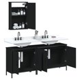 thumbnail image 2 of vidaXL 3 Piece Bathroom Furniture Set Black Engineered Wood, 2 of 5