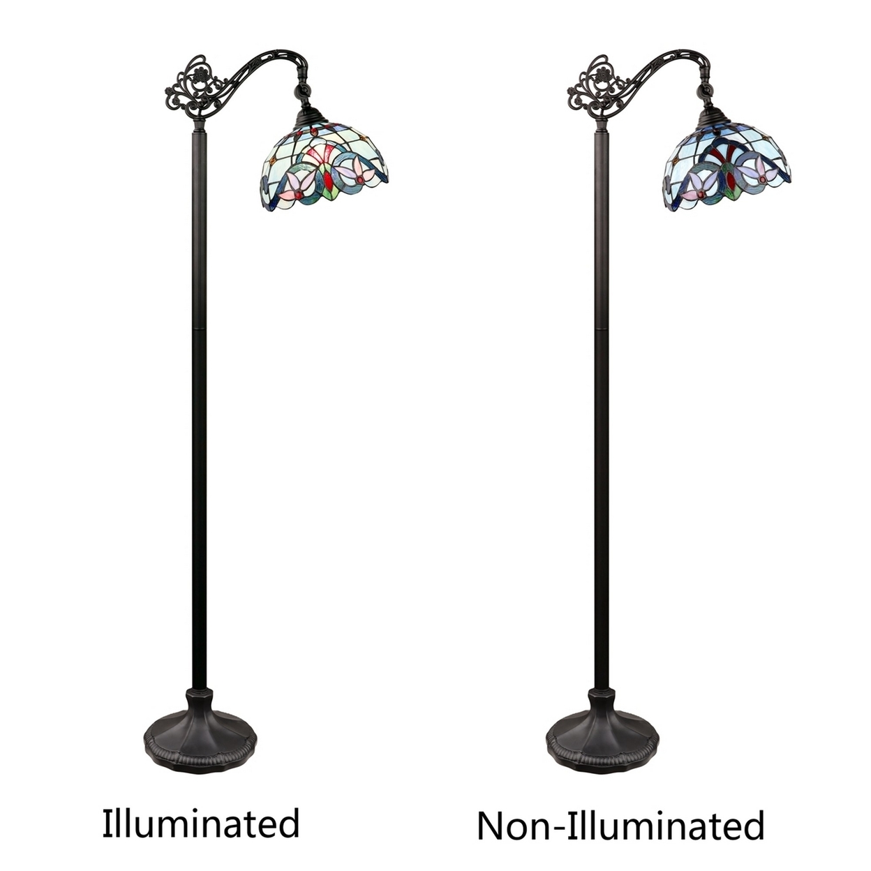 CHLOE Lighting GRENVILLE Victorian-Style 1-Light Dark Bronze Finish Reading Floor Lamp 11" Shade