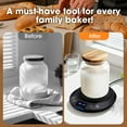 thumbnail image 4 of Sourdough Starter Warmer Mat, Precise 1°F Thermostat Control (70-100°F) Sourdough Starter Warme Mat, Warmer for Sourdough Starter, 0-24h Timer, Auto On/Off, Memory Function (Black), 4 of 9