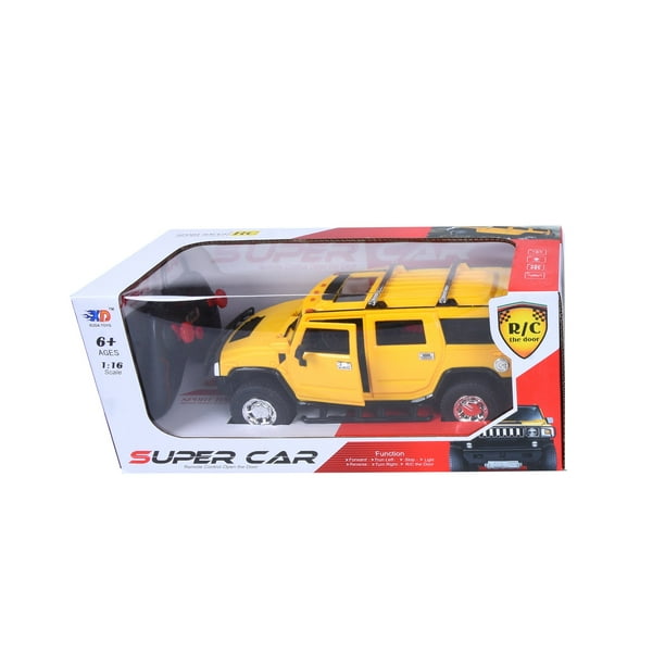Wonderplay 27mhz 1 16 5ch R C Car With Headlight Openable Doors Big Kid 6 9 Years Yellow Walmart Com Walmart Com