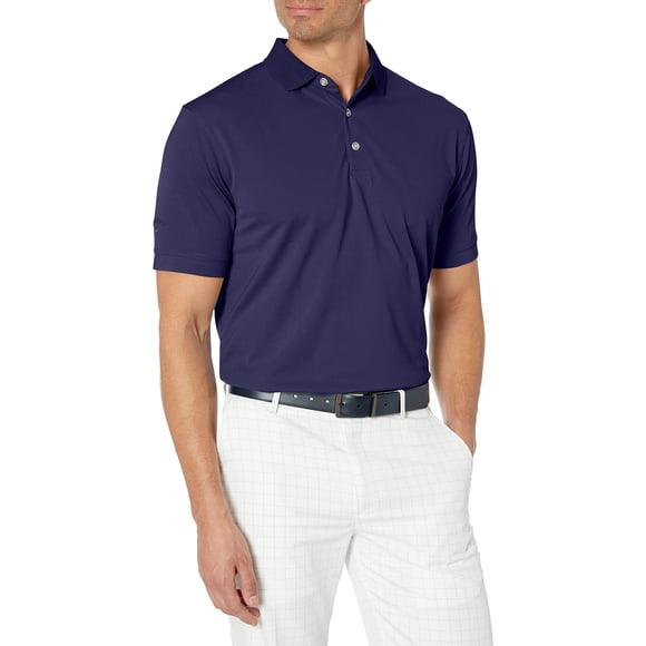 Callaway Men's Golf Short Sleeve Solid Ottoman Polo Shirt, Peacoat, X-Large