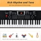 thumbnail image 5 of GLARRY 54 Teclas Iluminadas Teclado Eléctrico Piano para Principiantes Teclado Musical Portátil Bebé con Atril, Micrófono, Fuente de Alimentación, Auriculares, 5 of 5