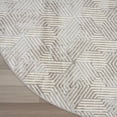 thumbnail image 4 of Nourison Grafix 5'3" x Round Grey Modern Indoor Area Rug, 4 of 8