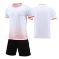 thumbnail image 2 of Custom Football Kit Set for Adult and Child, Name Number Team Logo DIY Family Match Personalized Jersey Shirt Shorts Set, Dad and Son Matching Outfits Beige L, 2 of 6
