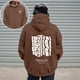thumbnail image 1 of MHFRRA Sudaderas y Sudaderas para Hombre, Suéter Informal con Estampado, Sudadera con Capucha y Forro Cómodo para Uso Diario En Otoño E Invierno Marrón, 1 of 5