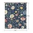 thumbnail image 5 of Pioneer Flower Floral Print Pattern Shower Curtain 72"x84" ,Bathroom Decorative Shower Curtains Set with 12 Hooks,Modern Waterproof Washable Shower Curtain, 5 of 6