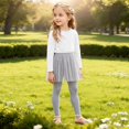 thumbnail image 5 of EnJoCho Girls 2 In 1 Skirted Leggings High Waist Color Stretchy Pants Cute Skirt Overlay Bottoms Designed For Daily Casual Wear Stage Performance Kids Dressy Outfit, 5 of 7