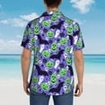 thumbnail image 6 of Goofa Cute Halloween Hawaiian Shirt for Men, Unisex Summer Beach Casual Short Sleeve Button Down Shirts,Aloha Tropical Floral print shirt-Small, 6 of 9