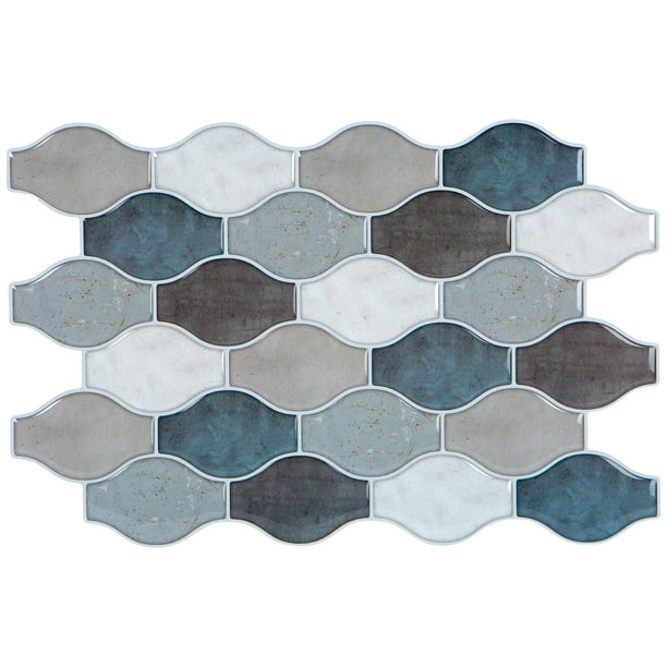 Simplify Peel & Stick Wall Tile 4 Pack in Hour Glass Greys Walmart