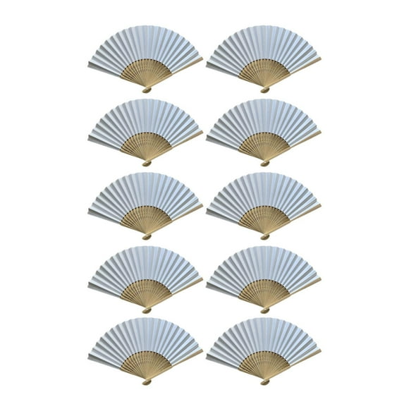 10 abanicos plegables de mano para bodas, picnics, presentaciones, oficinas y novias.