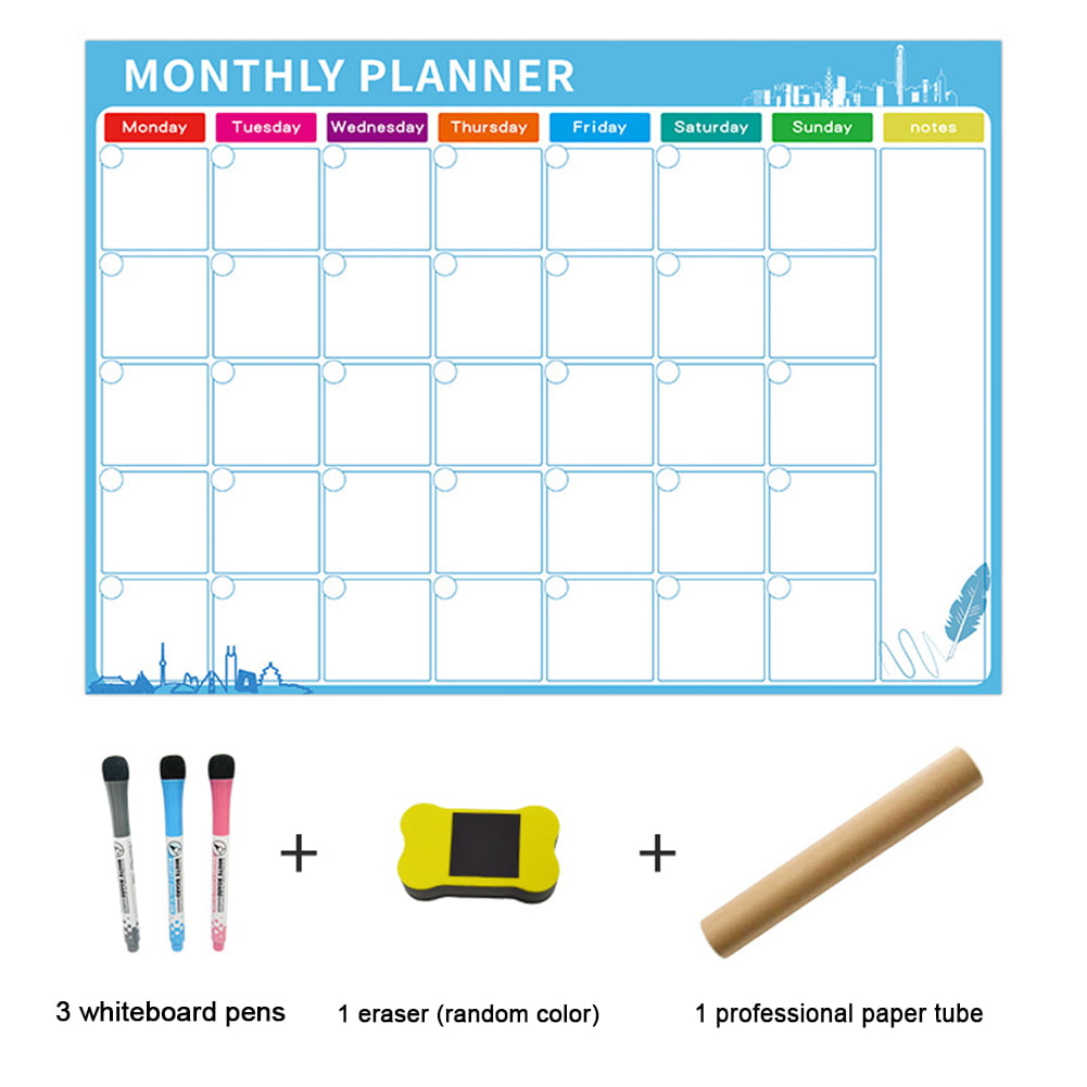 Bonus 6 Emoji Weekly Calendar Whiteboard Magnetic Dry Erase Board For Fridge 