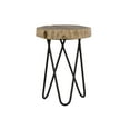thumbnail image 4 of Primo International Mina Acacia Wood and Iron Accent Table, 4 of 5