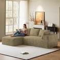 thumbnail image 5 of Wiilayok 107" Cloud Sectional Couch with L-Shape Chaise,Modern Modular Sofa with Deep Seat, Comfy Boneless Upholstered Couches for Living Room Bedroom,Camel, 5 of 10