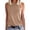 Khaki, variant on Women's Crew Neck Sleeveless Tank Top Casual Summer Polyester Shirt, 1 Piece, S-XXXL Plus Size Friendly