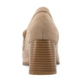 thumbnail image 4 of Journee Womens Malleah Loafer Style Stacked Heel Pumps, Widths Available, 4 of 9