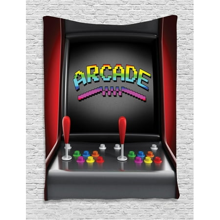Video Games Tapestry Arcade Machine Retro Gaming Fun Joystick