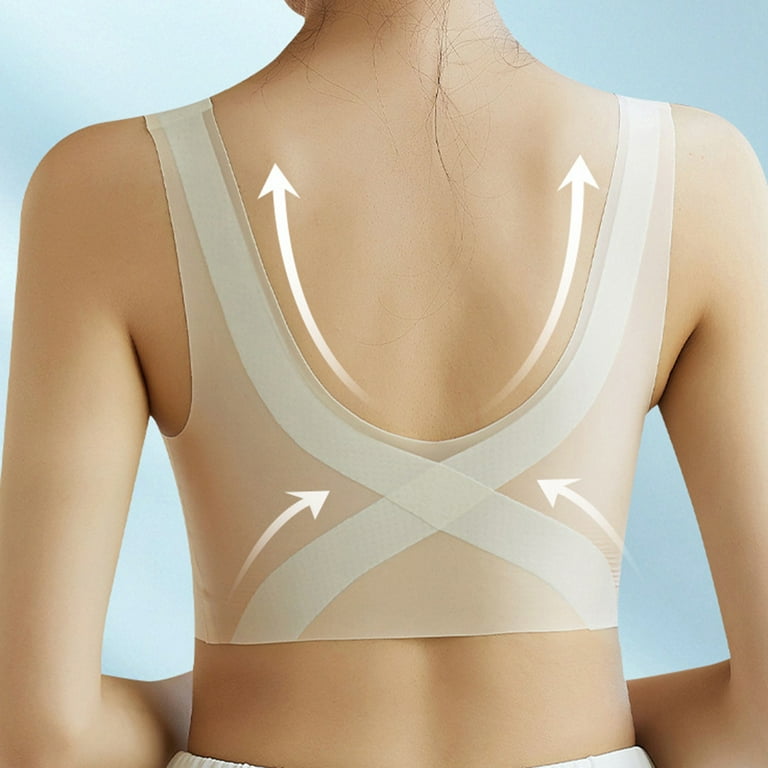 Hunpta Sports Bras For Women Bralette Beautiful Back Underwear Seamless  Wire-free Bra Big Breasts Show Small Thin Sports Bra 