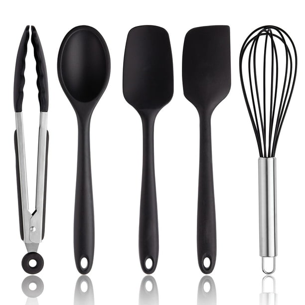 Cook with Color Silicone Kitchen Utensils 5 Piece Set Spoon, Spatula