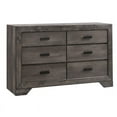 thumbnail image 1 of Picket House Furnishings Commode Grisson 6 Tiroirs en Chêne Gris, 1 of 6