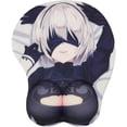 thumbnail image 1 of Betomsps Computer Mouse Mat Gaming Mouse Pad Anime Ergonomic Cute Mouse Pad With Gel Wrist Support, Non Slip Mouse Pad (Black), 1 of 5