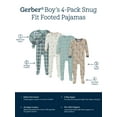 thumbnail image 2 of Gerber Gender Neutral Footed One-Piece Pajamas, 4-Pack, Sizes 0/3 Months - 5T, 2 of 10
