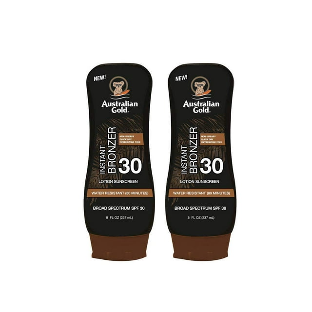 Loción de protección solar Australian Gold SPF 30 con bronceador instantáneo 240 ml