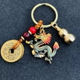 thumbnail image 2 of Polished Keychain Dragon Keychain Polished Long-lasting Decorative Faucet Design Exquisite Key Holder for Good Luck Fade-resistant Comfortable Touch, 2 of 8