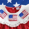 thumbnail image 6 of Staki Toddler Baby Girl 4th of July Outfit American Flag Bowknot 4th of July Dress Kids Girls Fourth of July Clothes,12-18 Months, 6 of 8